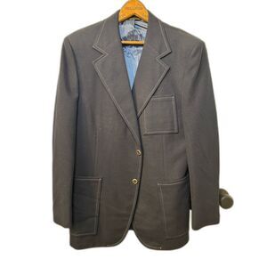 Vintage 1950s Marx-Haas Navy Vintage Men's Blazer Sport Coat Jacket - Size 40